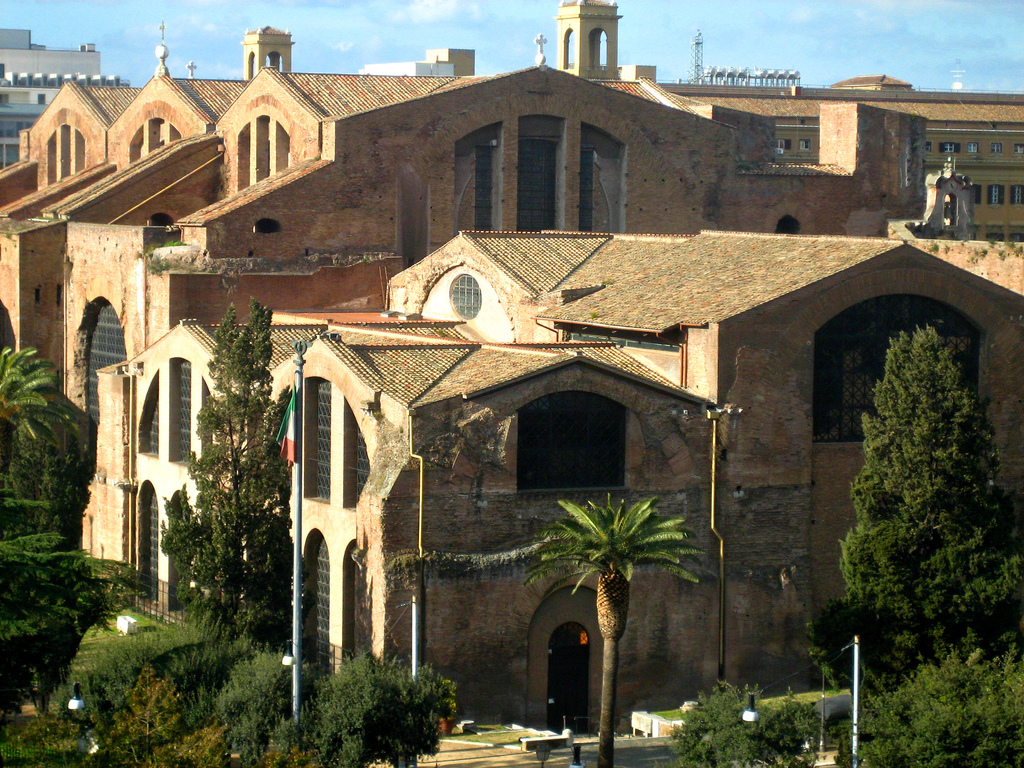 Finestra termale nelle terme di Diocleziano, Roma Finestra termale nelle terme di Diocleziano, Roma